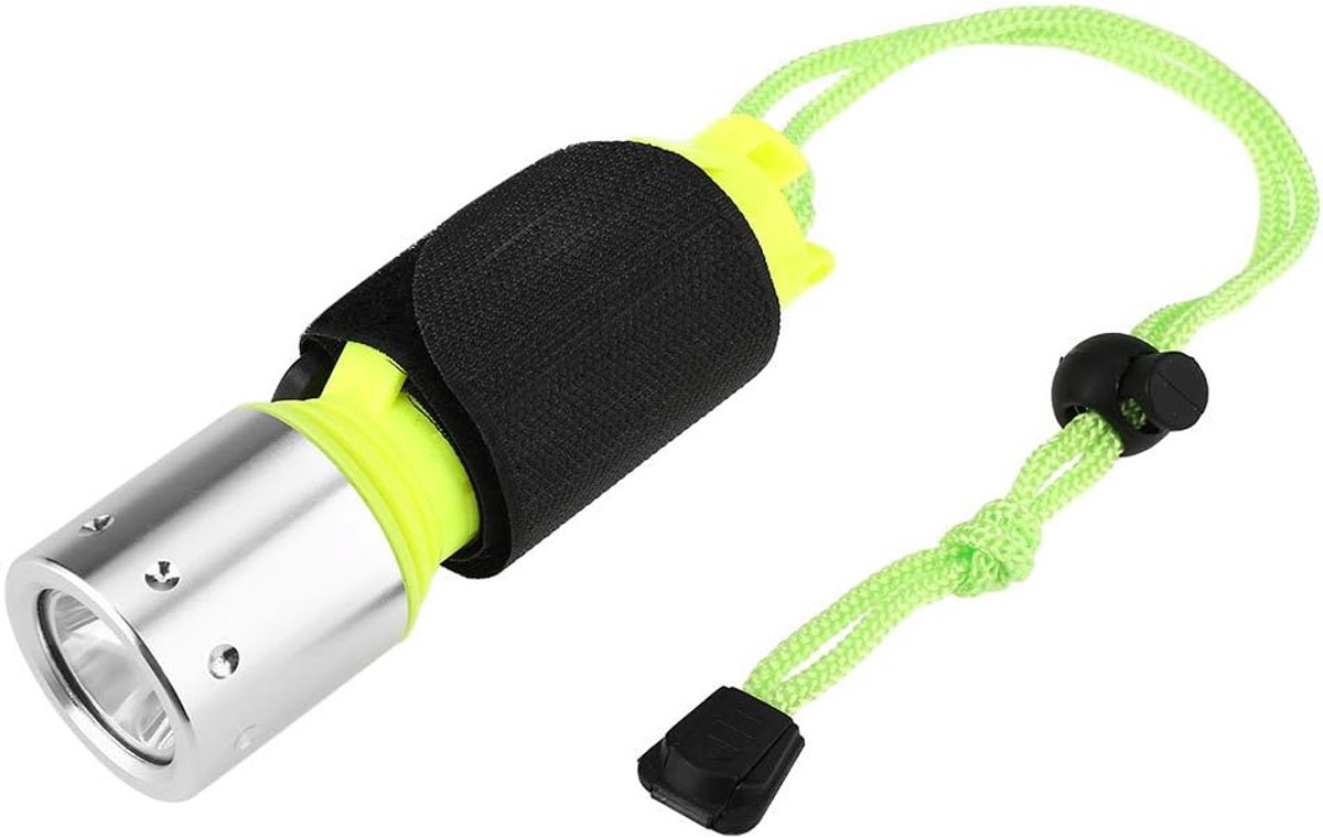 SnelShoppen - Professionele Duiklamp, Waterdichte T6 LED Zaklamp met 3 Standen, Draagbare Onderwater Verlichting voor Duiken, Zwemmen, Wandelen, 25m L
