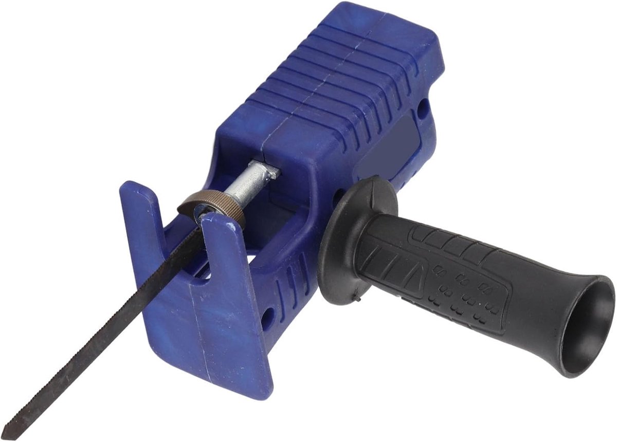 SnelShoppen - Draagbare Reciprosaw Adapter voor Elektrische Boormachine, Handgereedschap met Ergonomisch Handvat en 3 Zaagbladen voor Hout en Metaal