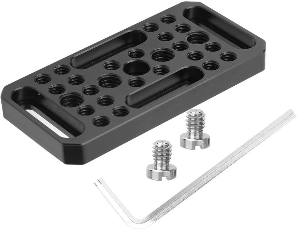SnelShoppen - Camera Expansieplaat Aluminium Legering Video Multifunctionele Switch Cheese Expansieplaat voor DSLR Camera met 1/4 en 3/8 Inch Schroefd