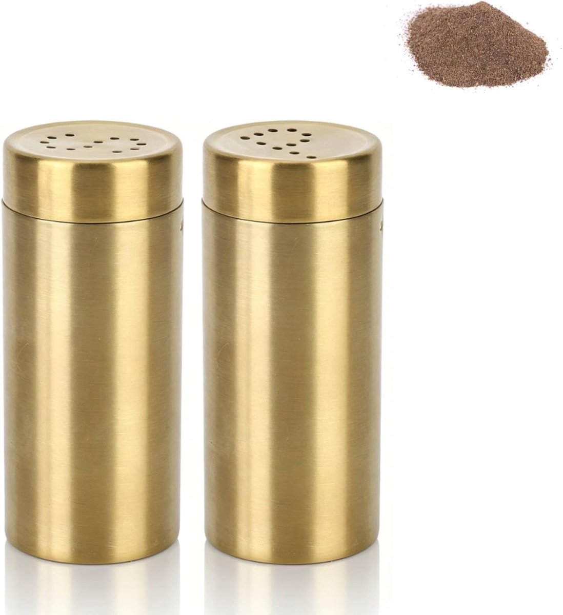 SnelShoppen - 2Stuks Zout Peper Shaker Suiker Kruidenset Flessen RVS Keuken Accessoires Compact Lichtgewicht