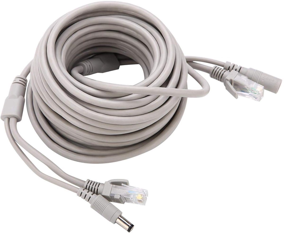 Netwerk Kabel - Ethernet Kabel - Camera Beveiliging - Combinatie Stroom Netwerk - 10 Meter - Zwart
