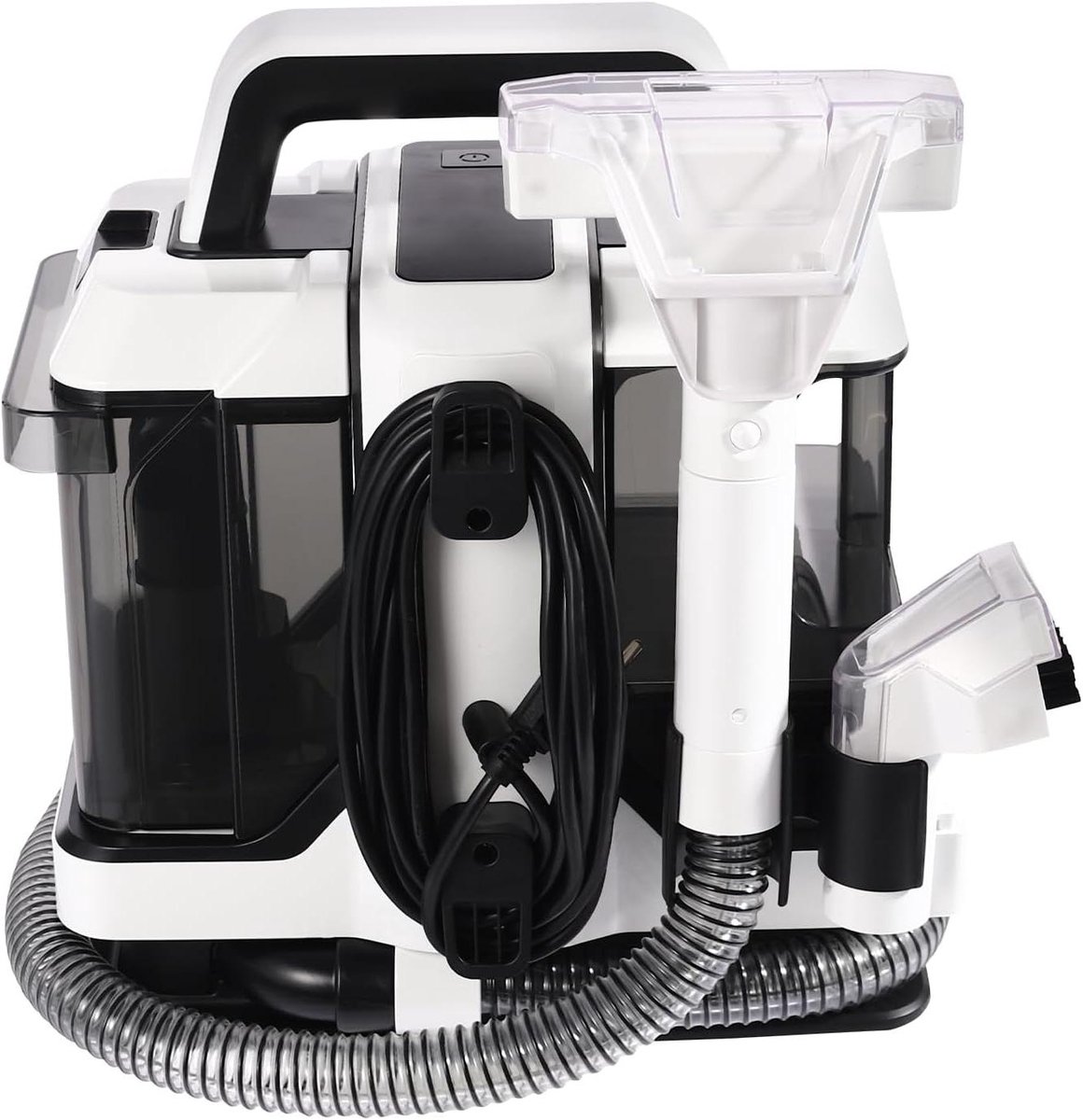 Reinigingsmachine - Stoomreiniger Tapijt - Vlekken Verwijderen - Dubbele Tank Systeem - 1080 ml - Zwart Wit
