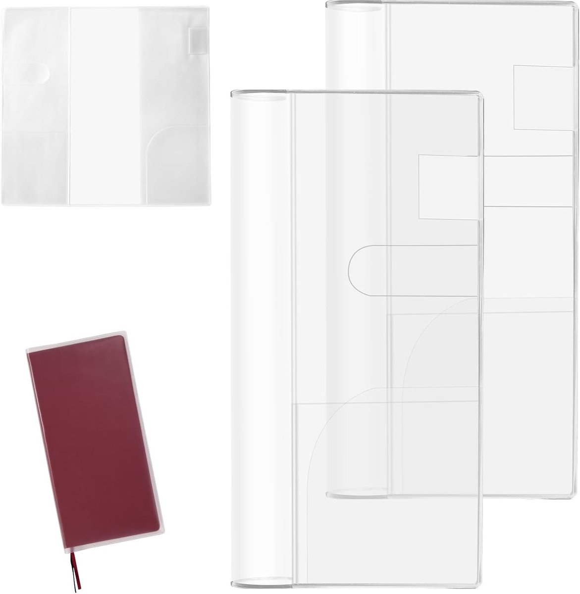 SnelShoppen - 2 Stuks Beschermhoezen voor Wekelijkse Planners, 21x19.5cm Waterdichte PVC Planner Cover Antireflex Beschermhoes Geschikt voor April Sta