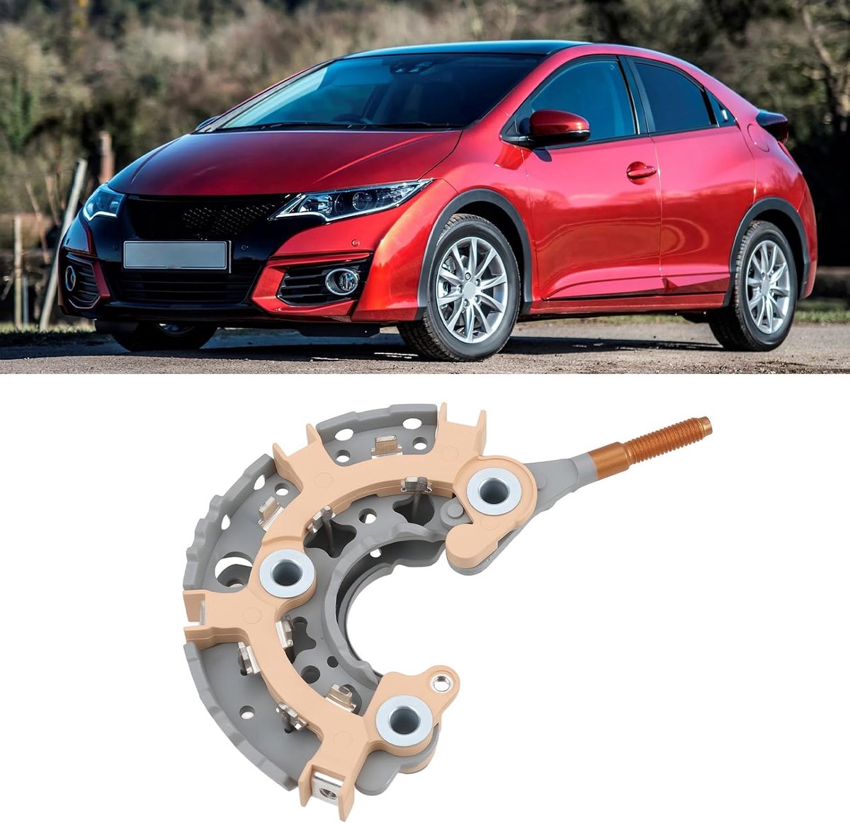 SnelShoppen - Auto Gelijkrichter Dynamo 12V 70-110A INR402 PC voor Toyota en Honda - Stabiele DC-uitgang voor Batterij Opladen en Elektrische Systemen