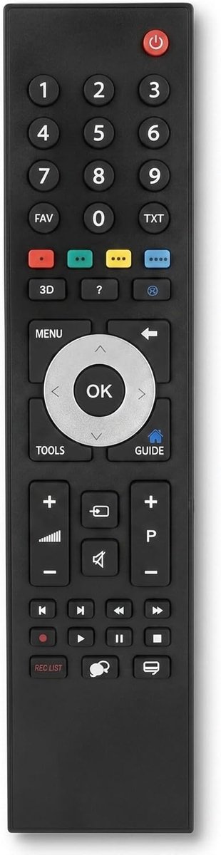 SnelShoppen - Hoogwaardige vervangende afstandsbediening voor GRUNDIG Smart TV - Duurzaam ABS, tot 8M afstand, perfect voor thuisgebruik
