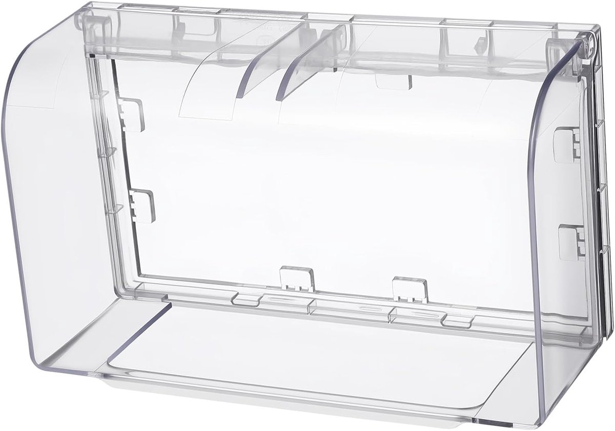 SnelShoppen - Weatherproof Plug Cover voor 2 Snelheids Wandcontactdozen - Transparante Buitenbescherming voor Schakelaars en Stopcontacten - Duurzaam