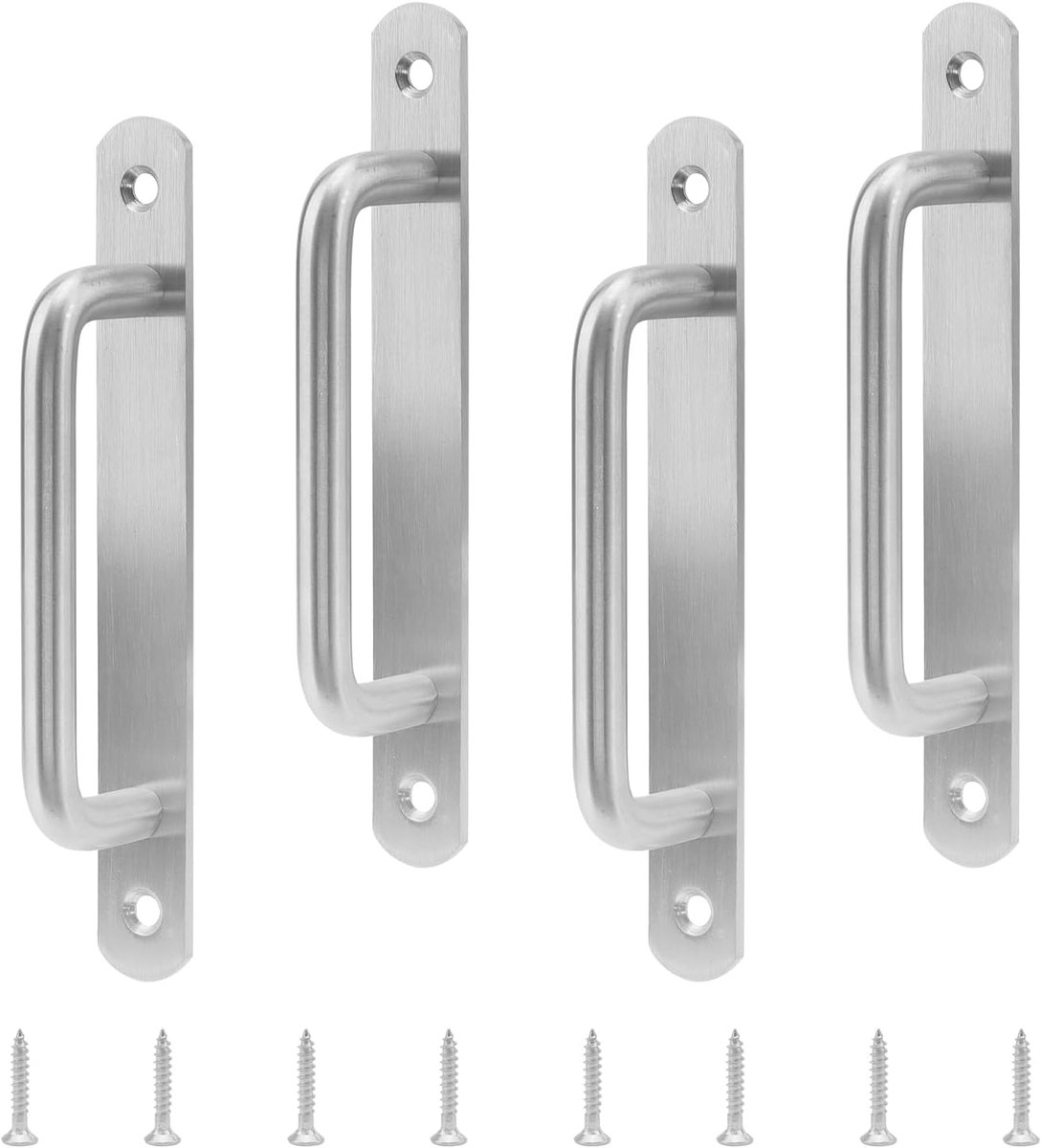 SnelShoppen - 4 Stuks Rvs Deurhandgrepen, Glijdende Deurhandvatten, 16cm/6.3 Inch, Badkamer Keuken Deuraccessoires, Duurzaam en Stijlvol
