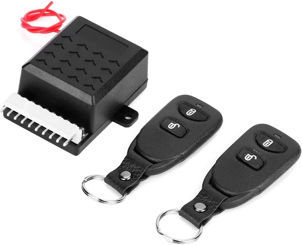 SnelShoppen - Universele Auto Vergrendelingsset met Afstandsbediening, Centrale Vergrendeling, Alarm Systeem, Inclusief 2 Sleutels, Eenvoudige Install