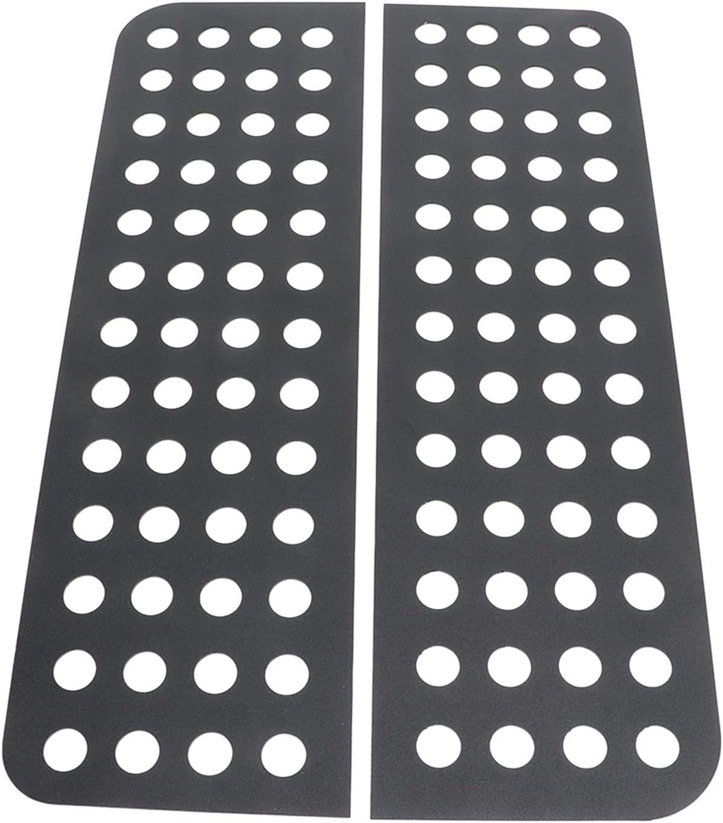 SnelShoppen - 2Pcs Achterdeur Venster Stickers Aluminium Glas Paneel Trim Strip Vervangingsset voor Jeep Wrangler JK Unlimited 2007-2017, Perfecte Dec