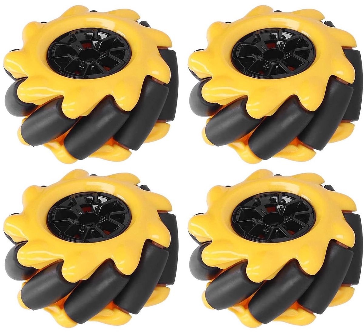 SnelShoppen - Mecanum Wielen Slim, Onderdelen Accessoires Omnidirectionele Mecanum Wielen Robotauto 8mm DIY Speelgoed Componenten 48mm (2 paar)