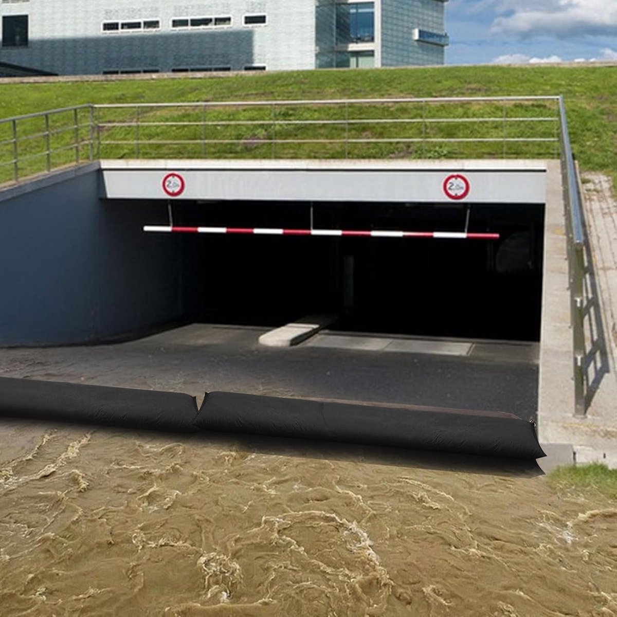 SnelShoppen - Waterabsorberende Overstromingsbarrières, Herbruikbare Dambag Voor Garage Kelder, Overstromingsbarrières Met Zandzakken Voor Deuren En R
