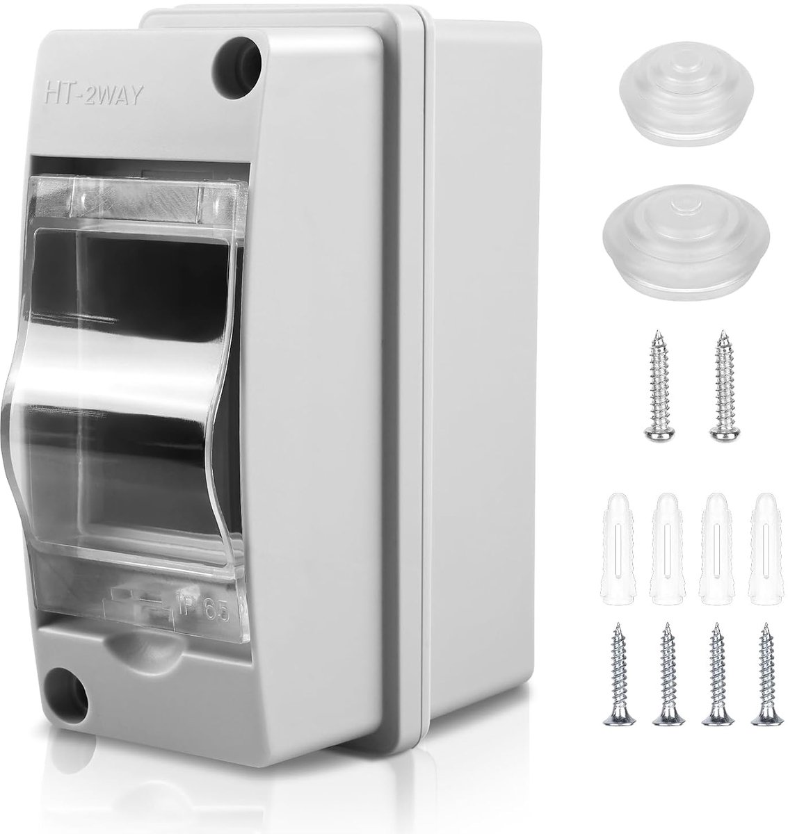 Waterdichte elektrische doos IP65 - 1 rij - ABS materiaal - Bescherming tegen water en stof - ShopVlot