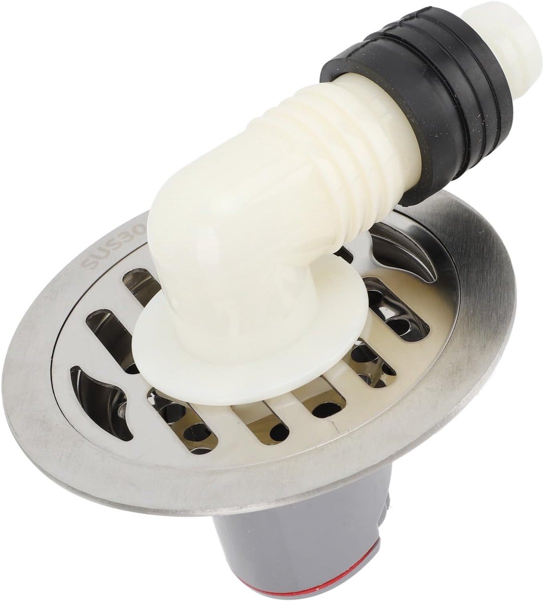SnelShoppen - Rond Afvoerset, 10 cm, Roestvrij Staal, Geurpreventie, Doucheafvoer, Badkamer Haarfilter, 50-75 mm Buizen