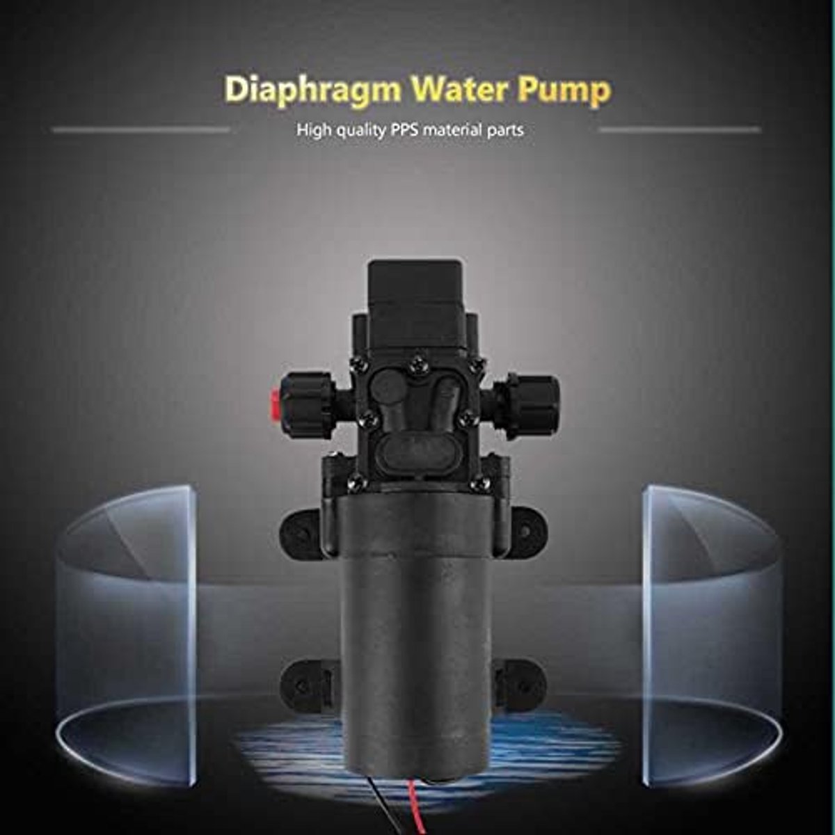SnelShoppen - DC 24V 80W Diafragma Pomp, Wateroverdracht Pomp met Automatische Drukschakelaar, Zelfaanzuigende Pomp voor Auto, Tuin, Airconditioning e