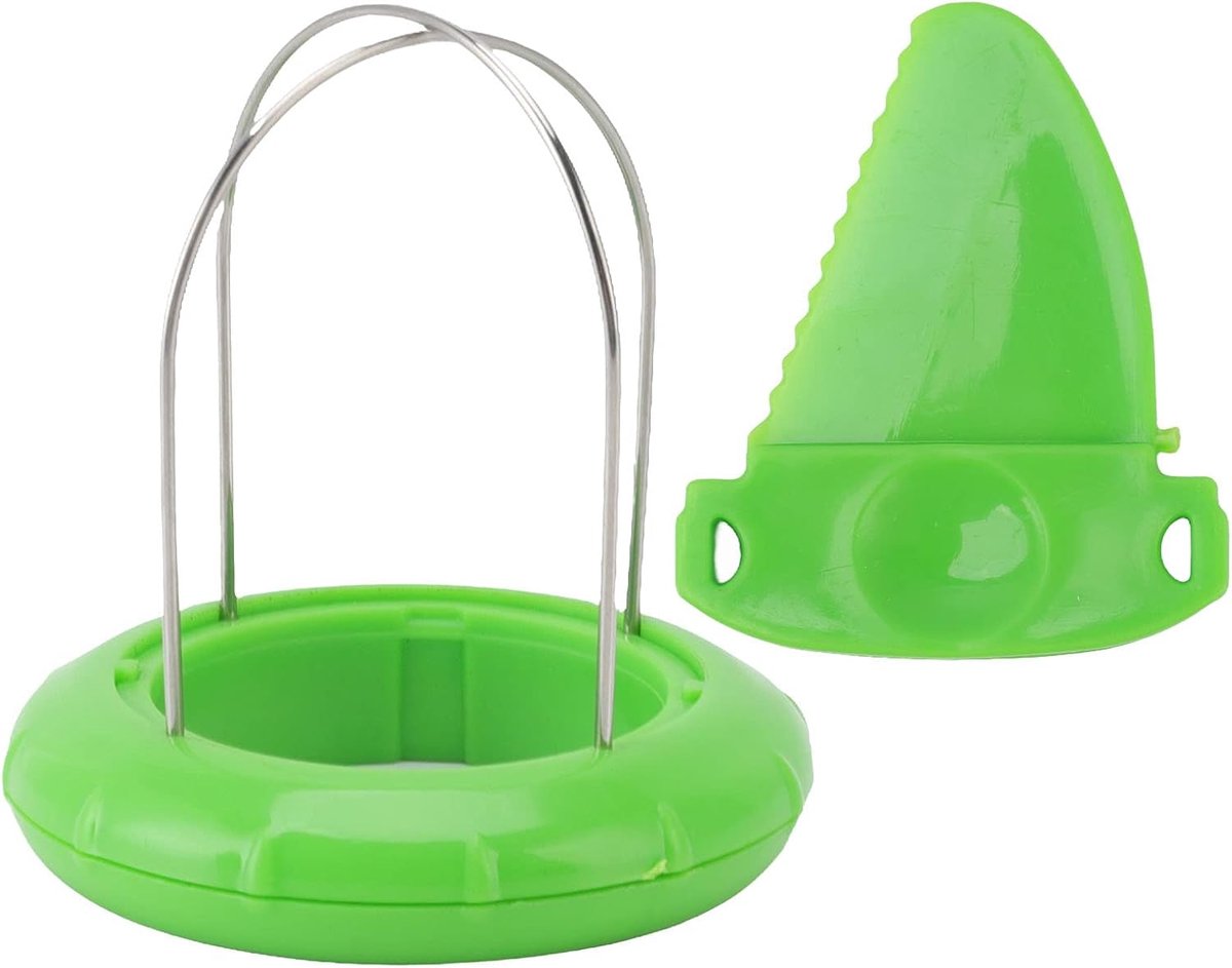SnelShoppen - Portable 2-in-1 Kiwi Snijder Pitter Schiller Cutter Keuken Gereedschap Groen, RVS en BPA-vrij, Ideaal voor Fruit Salade, Makkelijk Opber