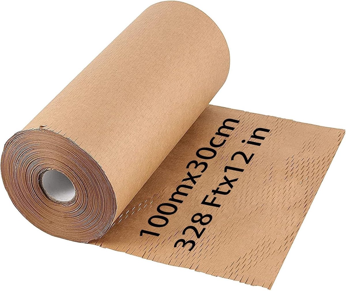 SnelShoppen - HAKZEON 11.8 inch x 328 feet Honingraat Verpakkingspapier, Perforatie, Eco-vriendelijk Kraft Demping Papier voor Verpakken en Verhuizen