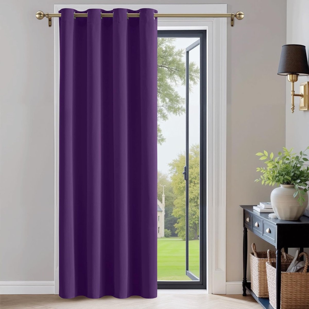 SnelShoppen - Zware Blackout Gordijnen 140 x 240 cm - Violetta - Thermische Isolatie met Oogjes - Verduisteringsgordijnen voor Slaapkamer en Woonkamer