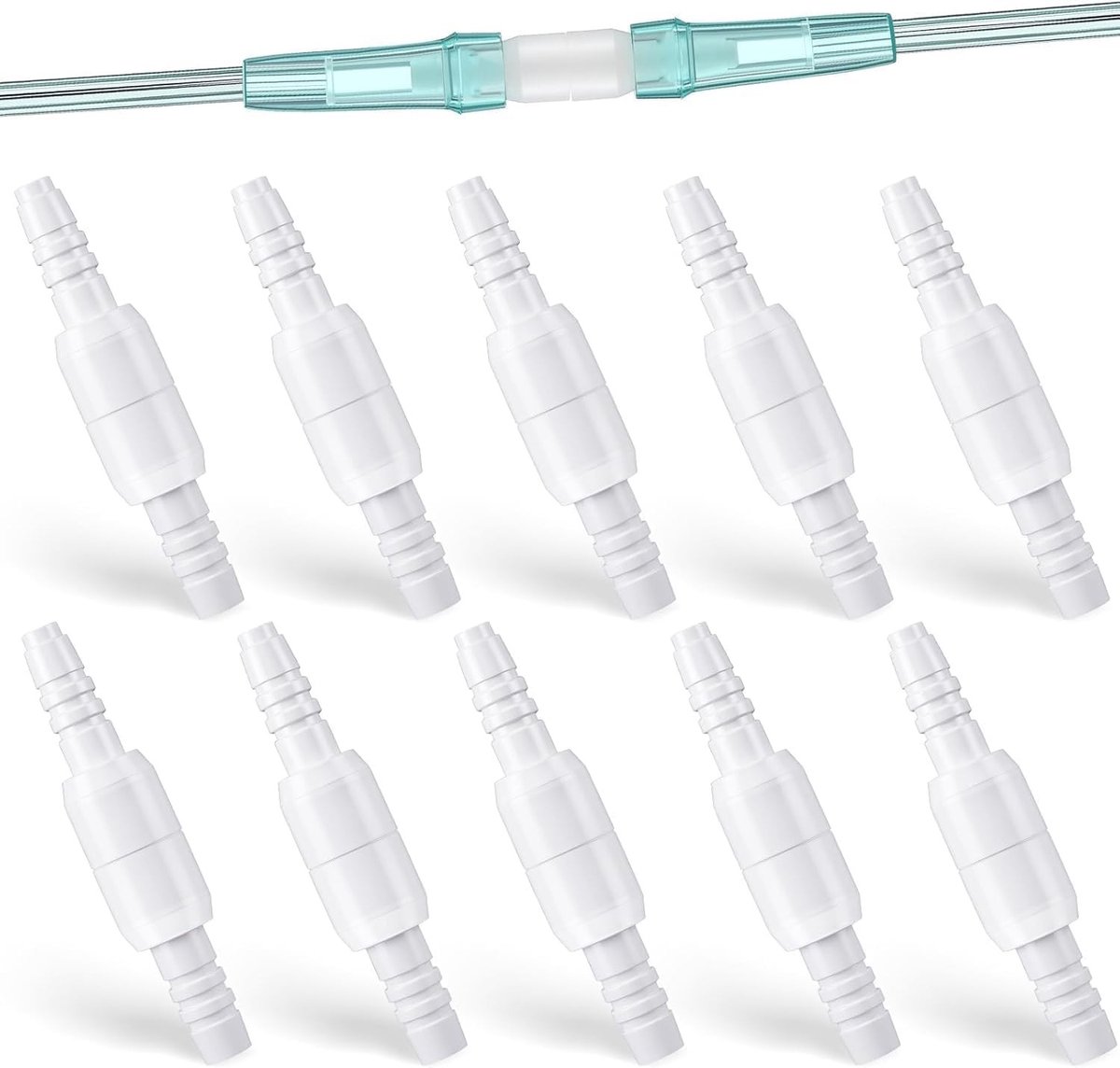 Set van 10 360° Draaibare Zuurstofslang Aansluitingen, Swivel Connector voor Hoses, Voorkomt Ingewikkelde Slangen