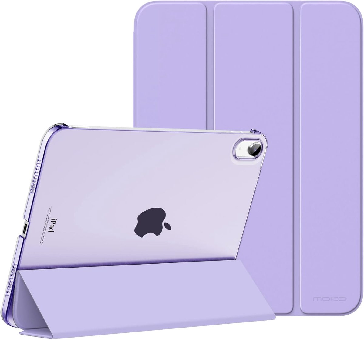 SnelShoppen - iPad 10e Generatie Hoes - Slimme Stand - Hard Achterkant - Smart Cover - Auto Wake/Sleep - 10.9 Inch Tas - Paars