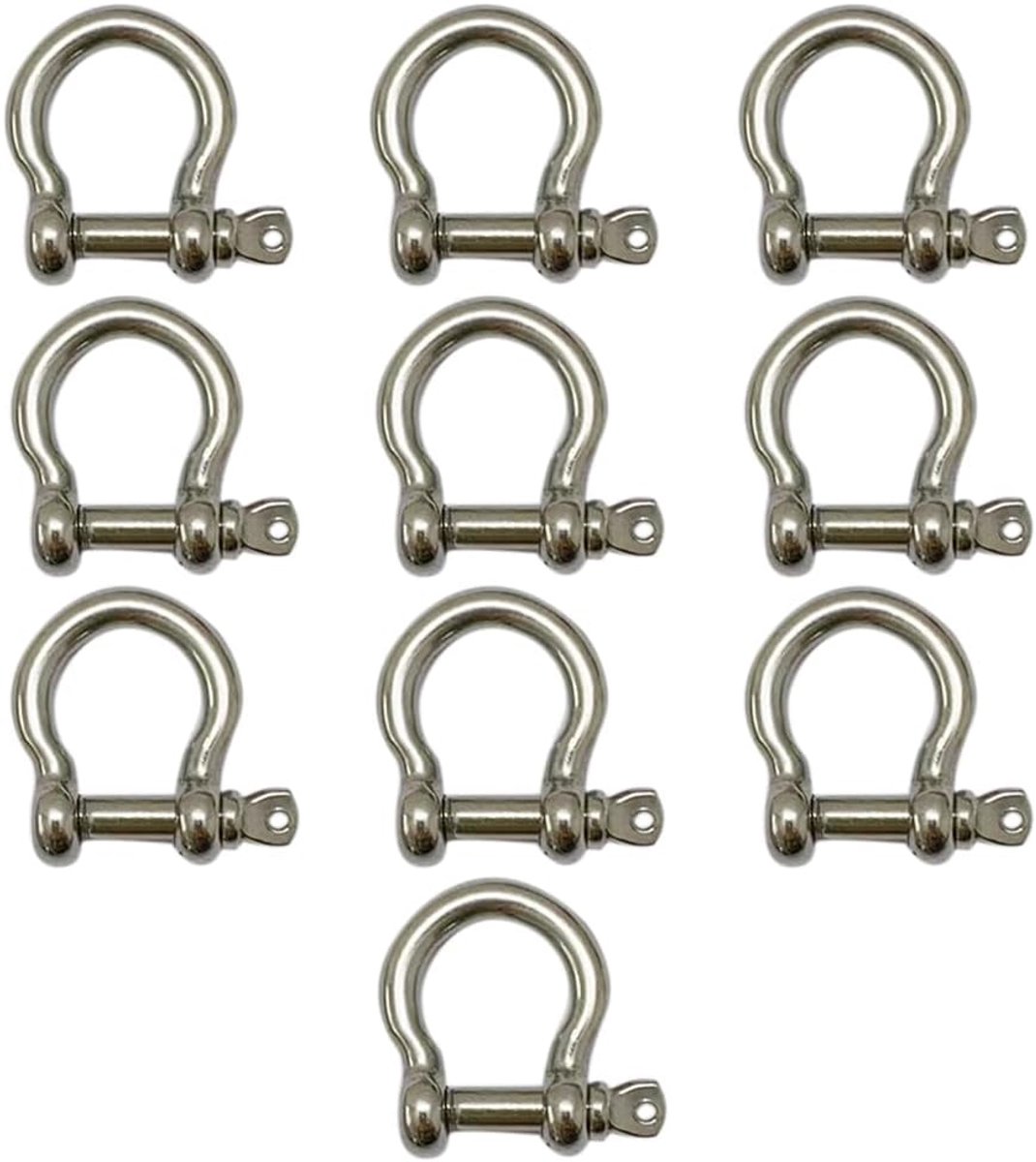 SnelShoppen - M4 Ring Beugel Slot 304 RVS voor Zware Bevestiging, Touwen, Trek, Stalen Ketting Haak, 7 Maten, Max. Last tot 1000 kg