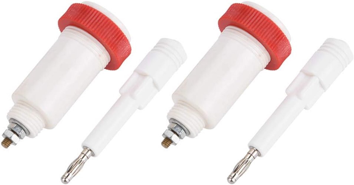 SnelShoppen - High Voltage 10KV 4Mm 4Mm Banana Stekkers en Aansluitingen, Duurzaam Messing en ABS, Voor Professioneel Gebruik, Compact en Betrouwbaar