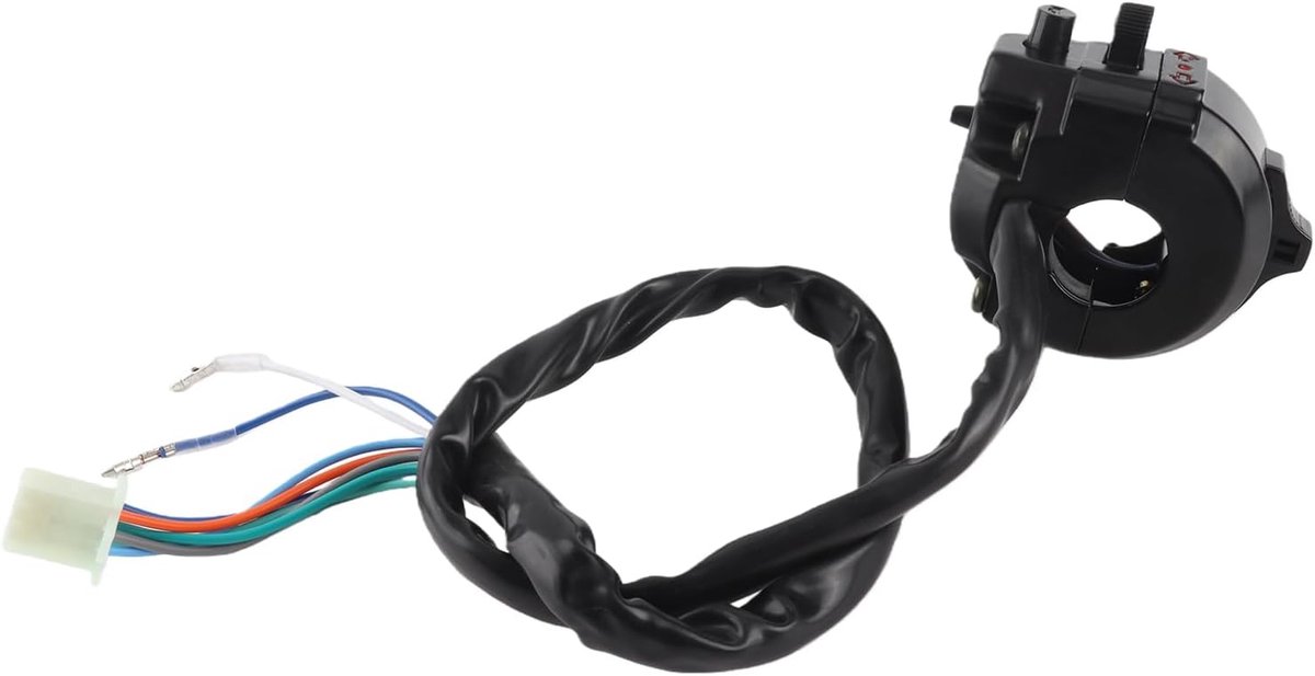 SnelShoppen - Motorfiets Handvat Links Schakelaar, 7/8 Inch Motorstuur Controle Hoorn Richtingaanwijzer Hoog/Laag Licht Schakelaar