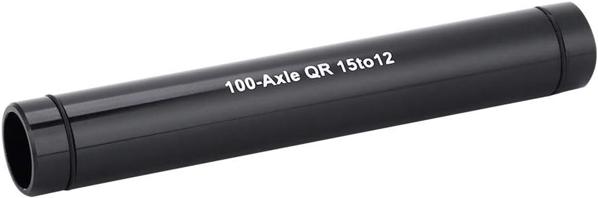 SnelShoppen - Fietsendoornadapter 15mm naar 12mm, Aluminium Thru Axle Adapter, Zwart, Lichtgewicht, Toolvrije Installatie voor Meeste Fietsen