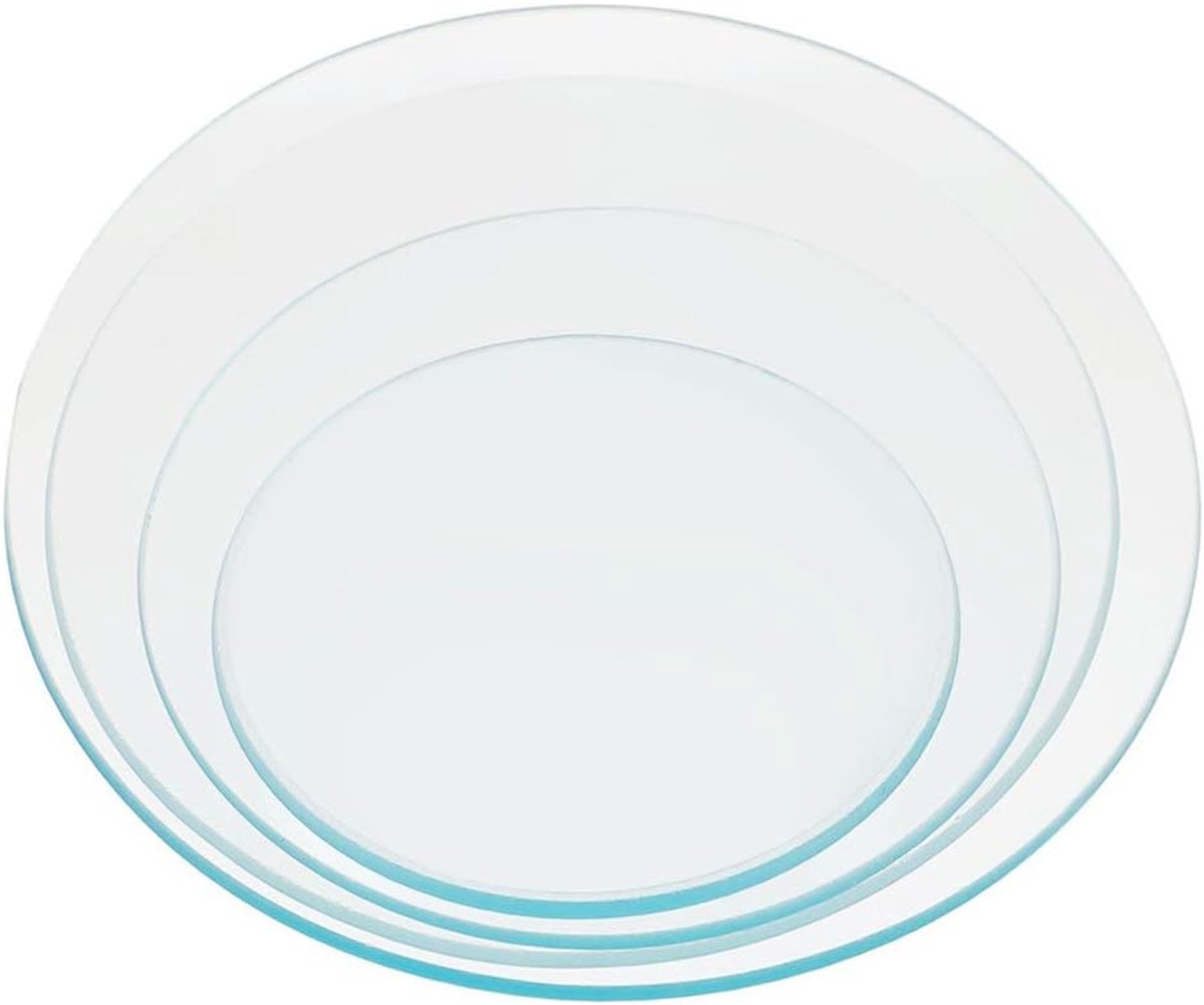 SnelShoppen - 4-delige Laboratorium Horlogeglas Set, Hittebestendig Glas, 60 mm, 75 mm, 90 mm, 100 mm, Voor Wetenschappelijke Experimenten en Verdampi