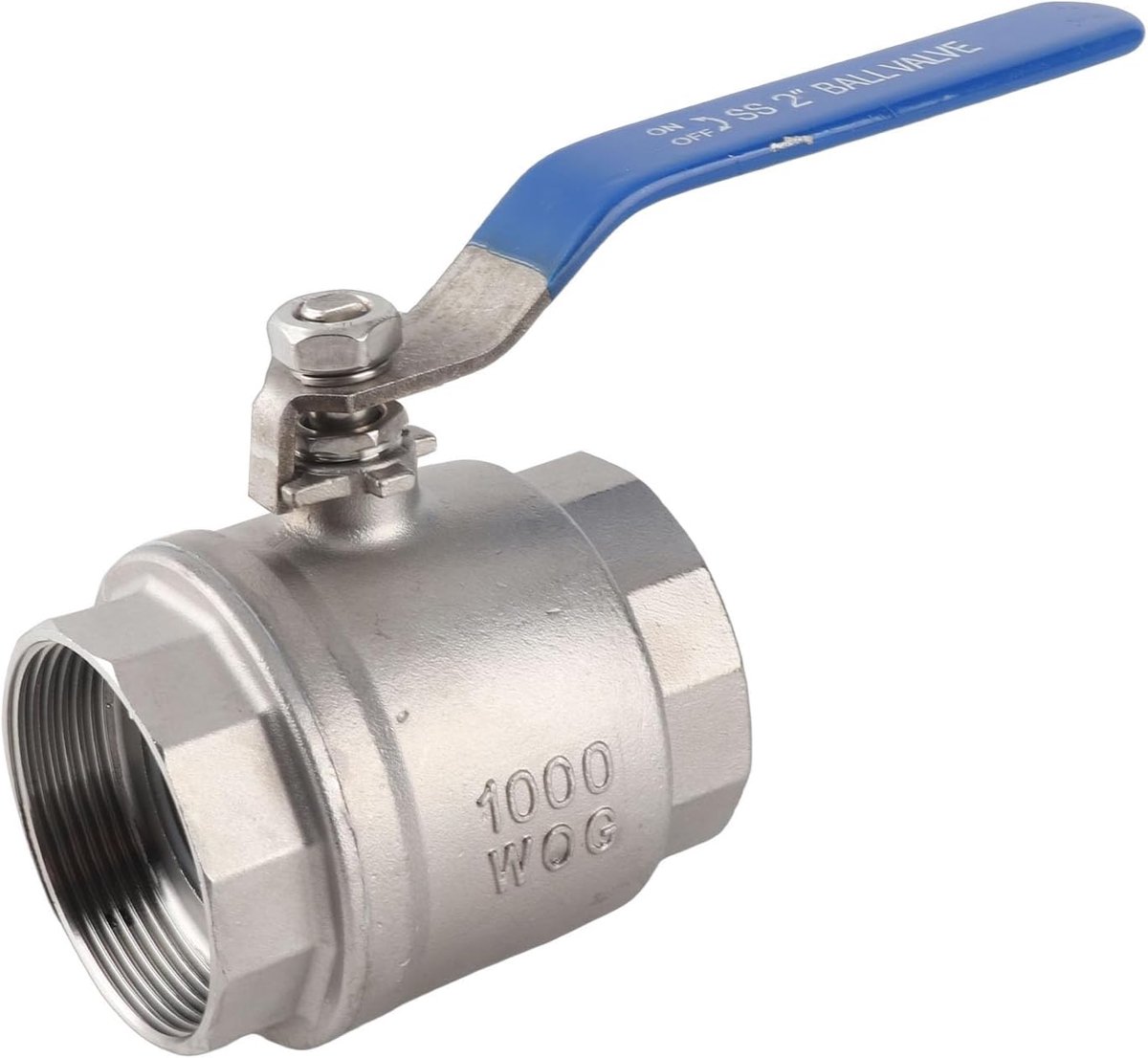 SnelShoppen - Ball Valve Kogelklep 2" 304 RVS Twee Delig Volledige Aansluiting DN50 1000 WOG - Voor Water, Olie en Meer