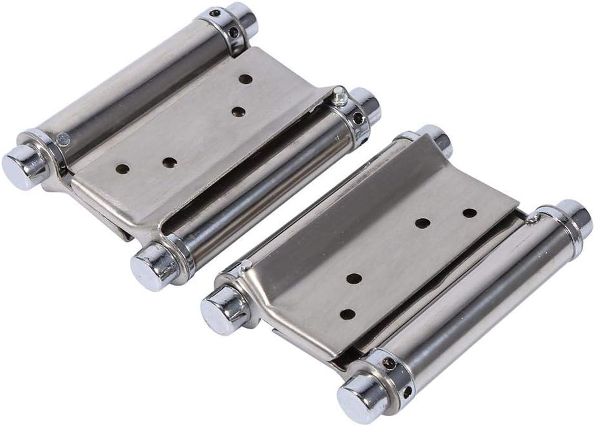 SnelShoppen - Double Action Spring Scharnier, 2 Stuks 3 Inch RVS Dubbele Actie Veerscharnieren voor Cafédeuren, Swingdeuren, Interne Deuren