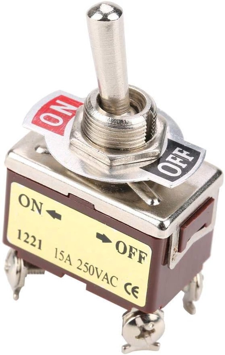 SnelShoppen - 5 Stuks Rocker Switch 2-positie 4 Pin ON-OFF 15A 250VAC Schakelaar voor Auto en Huishoudelijke Apparaten