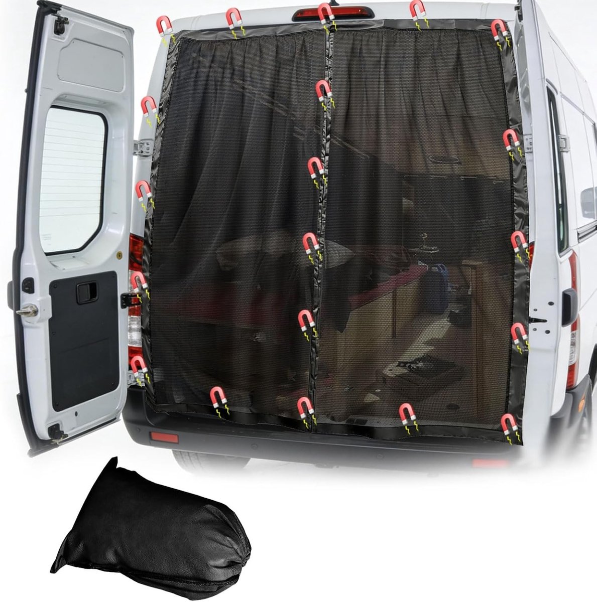 Insectenwerend Gaas met Magneten voor Camper en Van - 165 x 165 cm - Ideaal voor Mercedes Sprinter, Renault Master en VW Crafter