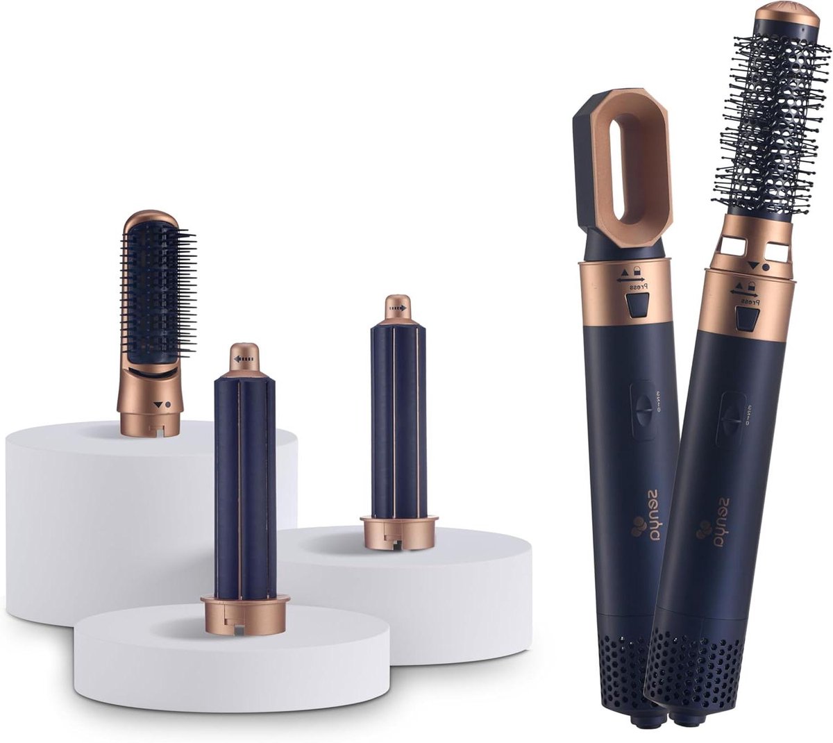 Air Styler Multistyler - Haarstyler Föhn - Dagelijkse Haarstyling - 5-in-1 Functionaliteit - 1000 W - Marineblauw