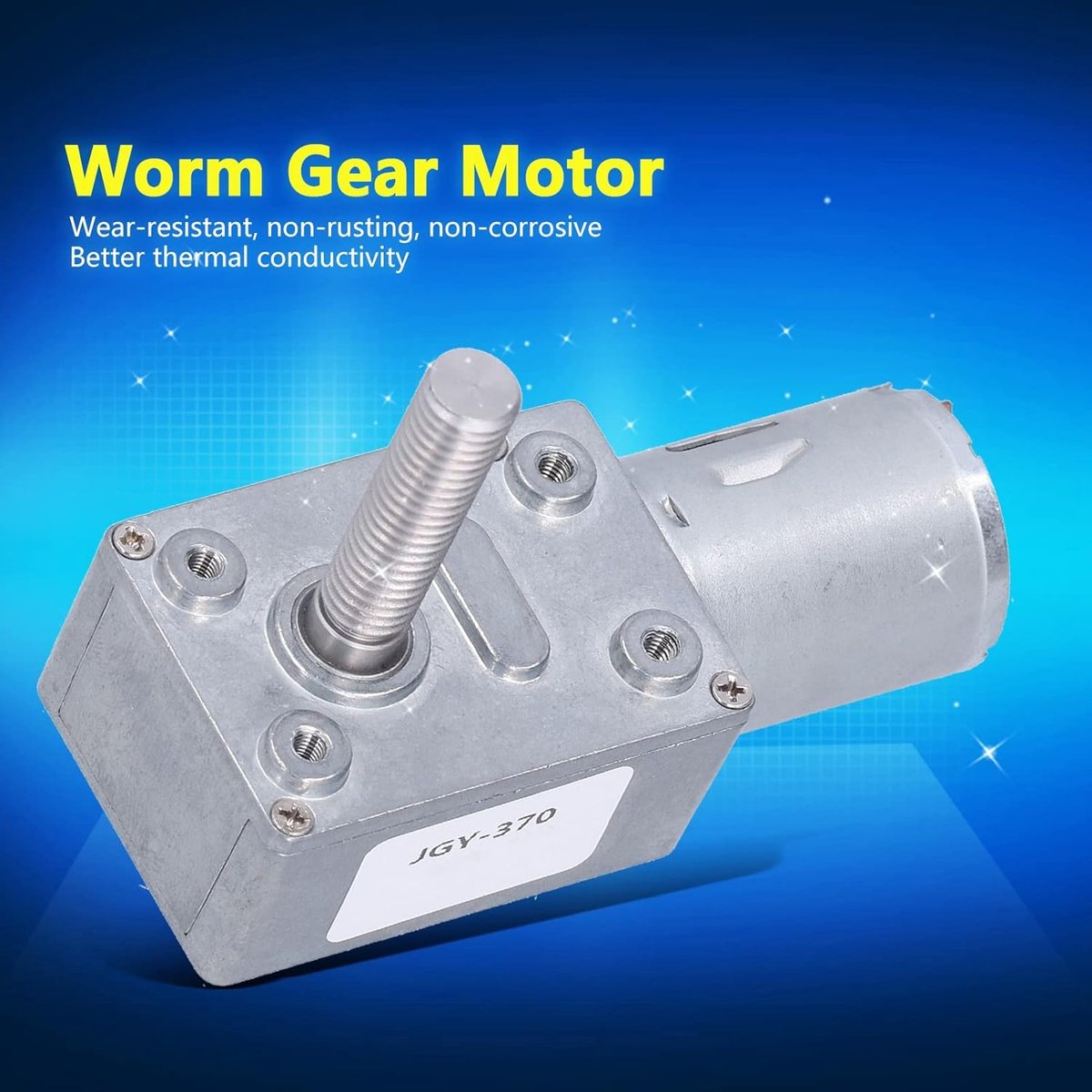 SnelShoppen - JGY-370 Industrieel Aandrijfwormwielmotor M8 Schroefas Motor met Lage Snelheid Zelfvergrendeling Motor (DC6V 10RPM)