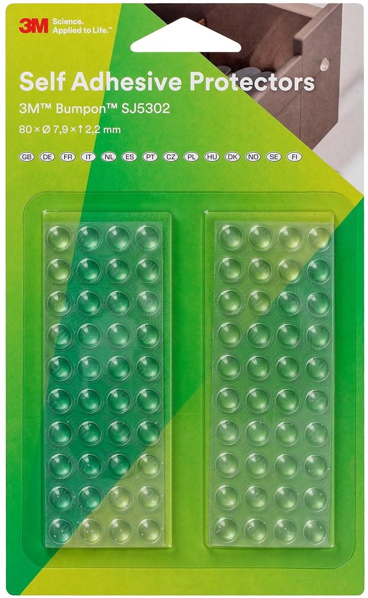 SnelShoppen - 3M Bumpon SJ5302T BL Elastische Buffer Mini Pack - Dempers voor Vibrationen en Geluid - Polyurethaan - Ø 7.9 mm x H 2.2 mm - Ideaal voor