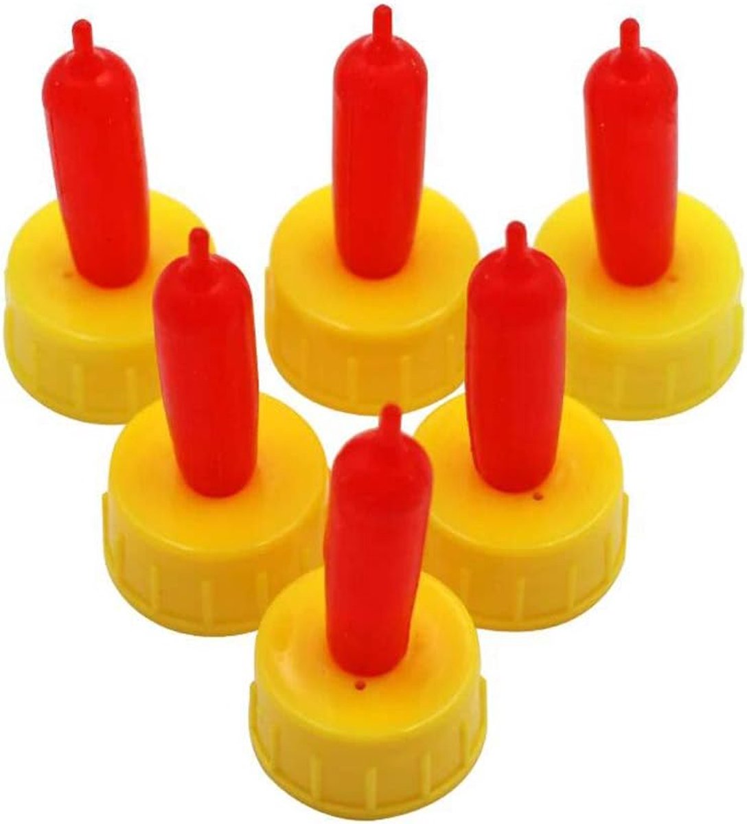 SnelShoppen - Set van 6 Schapen Tepels Melk Drinken Tepels Zachte Rubber Fopspeen voor Teat Voeden van Lam, Puppy, Hond, Veulen en Kalf