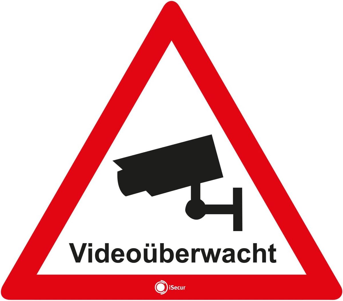 SnelShoppen - Sticker Video Surveillance I 15 cm I Voor Raam I Beveiligingsstickers I Duidelijke Waarschuwing I UV-bestendig I Binnen Plak I Geel