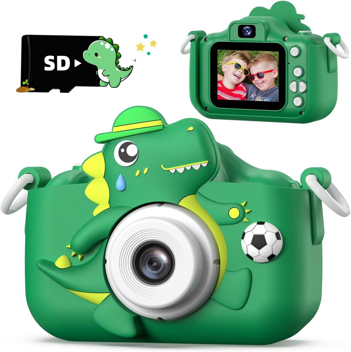 SnelShoppen - 1080P HD Selfie Digitale Video Camera - Ideaal Speelgoed voor Kinderen - Perfect voor Feesten, Camping en Creatieve Momenten - Kleur: Ro