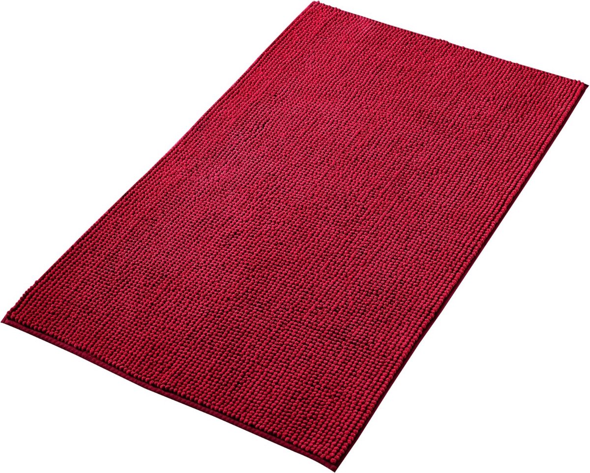 SnelShoppen - Decomira Badmat Antislip Soft Chenille 70x120cm - Super Absorberend en Wasbaar - Ideaal voor Badkamer, Douche, WC - Rood