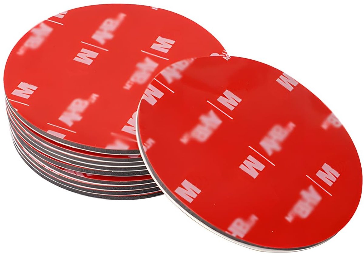 Extra sterke dubbelzijdige plakkers, 25mm rond, waterproof en hittebestendig voor dashboard en telefoonhouder in de auto
