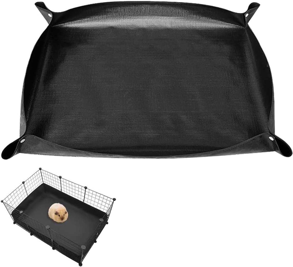 Waterdichte Dierenbox Mat 120×100 cm, Geschikt als Bodembedekking voor Cavia's, Konijnen en Kleine Dieren, Vouwbare Plantmat voor Tuinieren en Dierenverzorging, Wasbare en Duurzame Mat voor Huisdieren