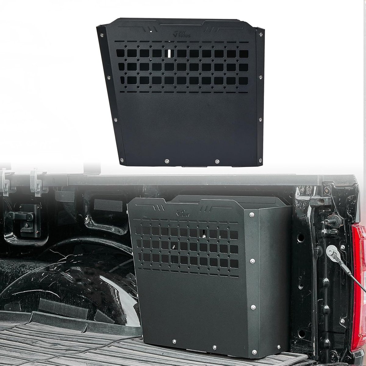 SnelShoppen - Heavy Duty Truck Tool Opslag - 57L Metaal Gereedschapskist - Compatibel met F150 F250 F350 (2015-2024) - Zijgemonteerd, Duurzaam en Roes