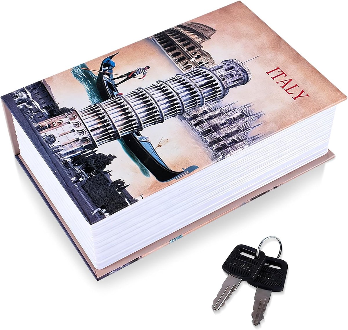 SnelShoppen - Boek Kluis met Sleutelslot, Kleine Versteekte Boek Kluis, Draagbare Metalen Kluis, Verborgen Veiligheidsboek, Woordenboek Veilingsboek,