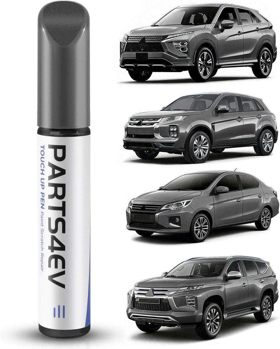 SnelShoppen - Mercury Grey Metallic Autolakstift voor Auto Reparatie - Perfecte Kleurafstemming voor Mitsubishi - Herstel Krassen en Steenslag - Ideaa