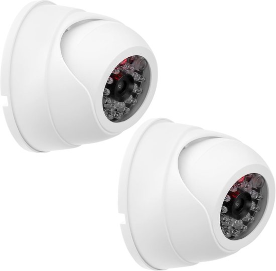 SnelShoppen - 2X Dummy Dome Camera met LED - Realistische Neppcamera voor Binnen en Buiten - Verbeter de Veiligheid van je Huis - Eenvoudige Installat van Snelshoppen — afbeelding 3
