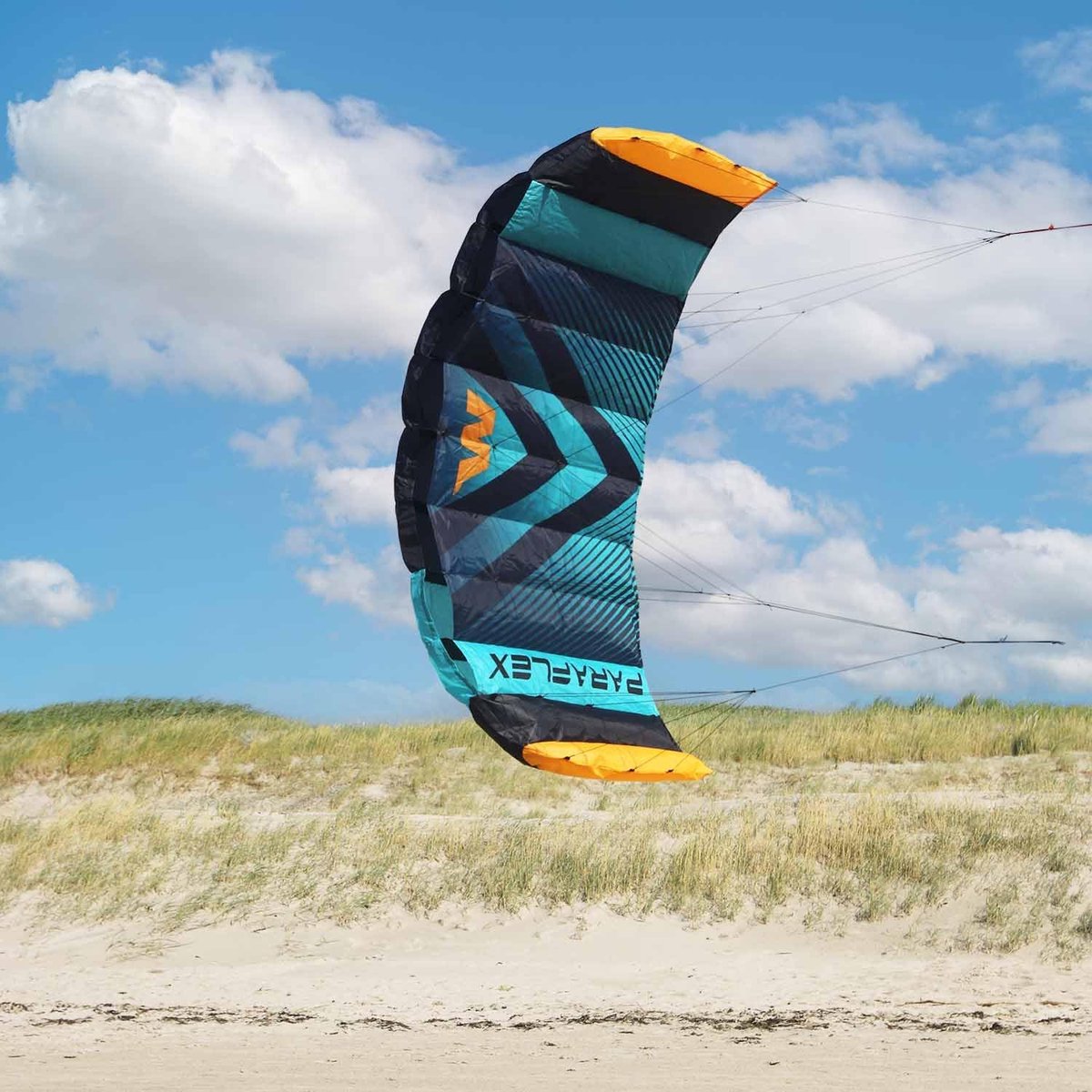 SnelShoppen - Paraflex Sport 1.7 Vlieger met 2 Lijnen (Turquoise) - Kinderen en Volwassenen - Kant-en-klaar Vliegen - Ideaal voor Buitenactiviteit, Fe