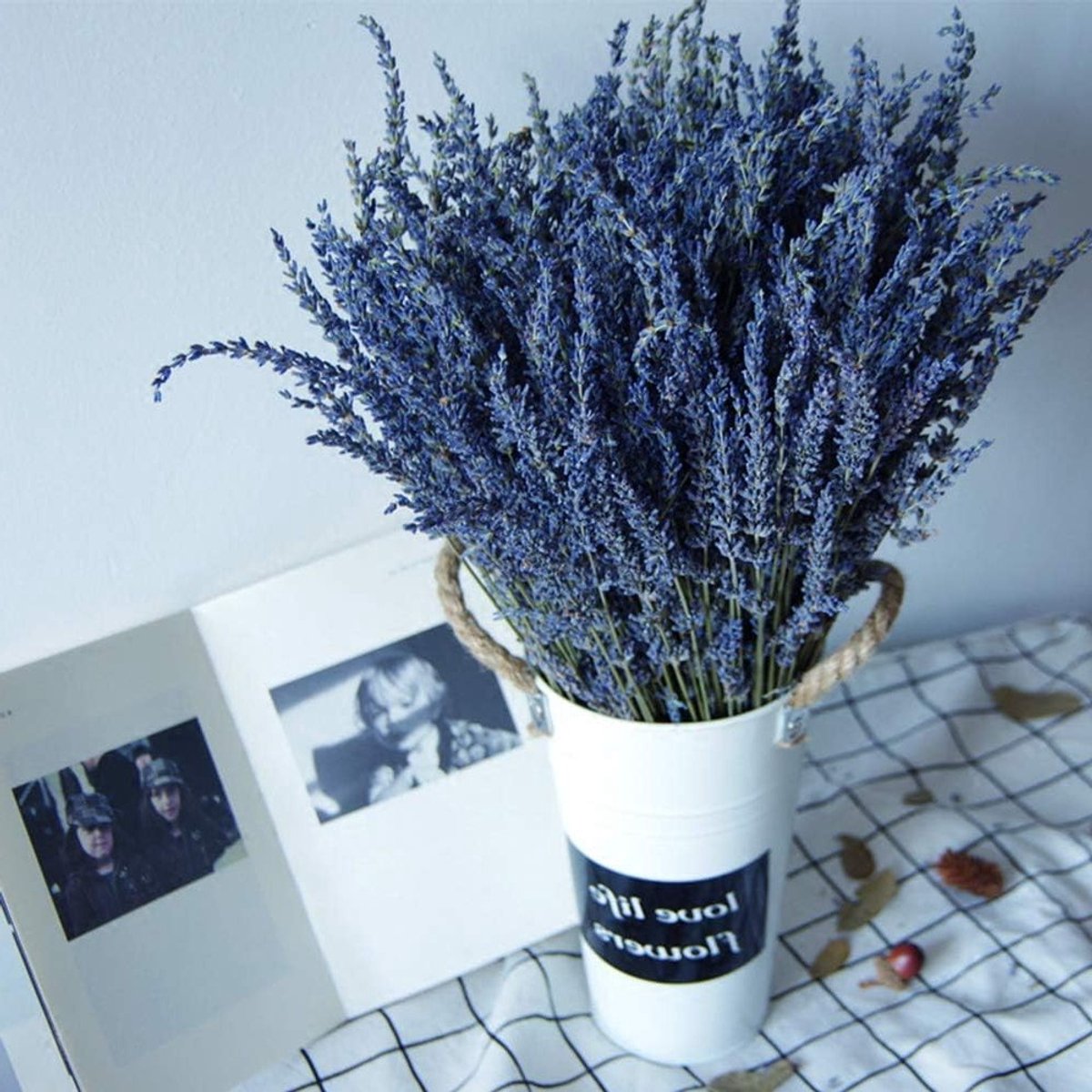 Natuurlijke Lavendel Bundels, Vers Geplukt, 100 Stuks Gedroogde Lavendel 40-45 cm, Decoratieve Bloemen voor Huisdecoratie, Ambachten, Cadeaus en Bruiloften