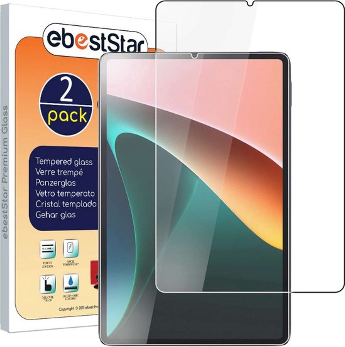 ebestStar - {2 Stuks} Gehard glas geschikt voor Xiaomi Pad 5, Pad 5 Pro, 5G (2021), Screen Protector Cover, Schermbeschermer Tempered Glass