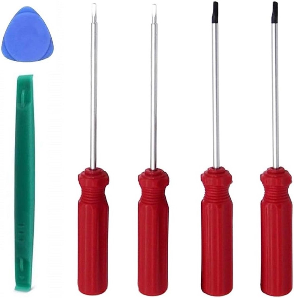 Set van 4 Driehoekige Schroevendraaiers 1.4mm 1.8mm 2mm 2.3mm voor Elektronische Speelgoedreparaties en Huishoudelijke Apparaten met Pry Tools