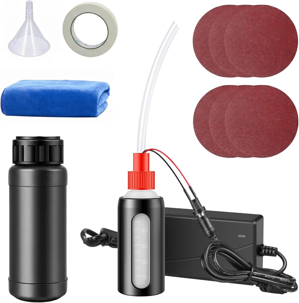 SnelShoppen - Car Headlight Treatment Kit - Professionele Koplampen Reparatie Set - Polijstset tegen Geelheid en Krassen - 100 ml met Sandpapier en Ac